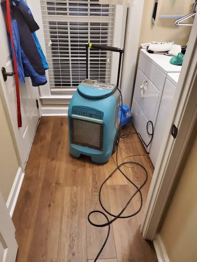 Commercial dehumidifier deployed for Flood Damage Cleanup in Jeffersonville
