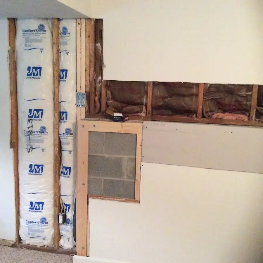 Wall insulation replacement during Contents Cleaning & Restoration in Jeffersonville